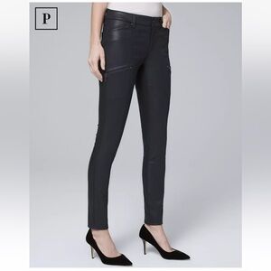 NEW w/o Tag White House Black Market the skinny Moto coated jeans black 8P